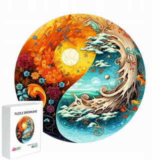 DREVENÉ PUZZZLE PRE DETI DEN A NOC 144 ELEMENTS DARČEK PRE DIEŤA